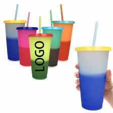 24oz Color Changing Tumbler with Straw